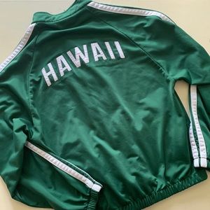 Vintage green Hawaii tracksuit jacket.
